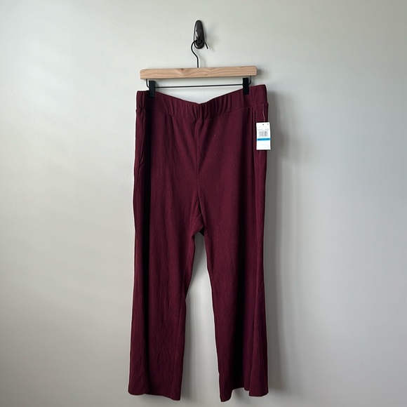 NWT MICHAEL by Michael Kors Cropped Ribbed Lounge Gaucho Pants XL - Picture 3 of 8